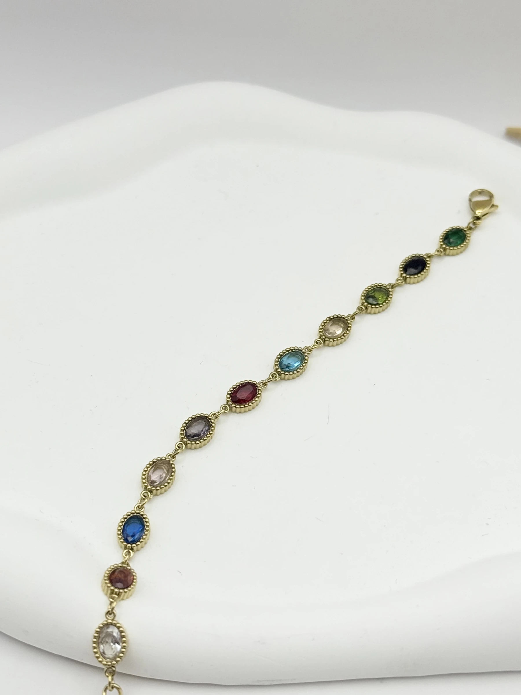 Bracelet multicolore en acier et zirconium – Image 2