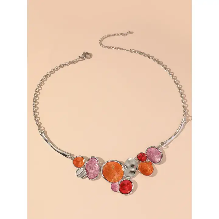 collier ras de cou Blossom rouge