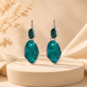 Boucles d'oreilles dormeuses pendantes - Blossom